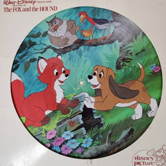 Vintage 1981 Walt Disney The Fox and the Hound Pictire Disc Vinyl Record - Picture 9 of 15